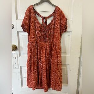 Free People Red Boho Dress